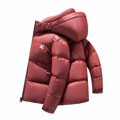 连帽羽绒服秋冬新国标90白鸭绒防寒保暖羽绒服男士户外加厚面包服