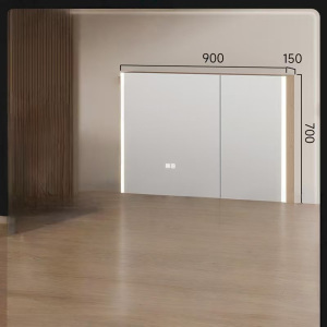 惠达(HUIDA)- J60/J60MW 中古风智能浴室柜陶瓷一体盆双抽灯光除雾卫生间洗脸盆组合