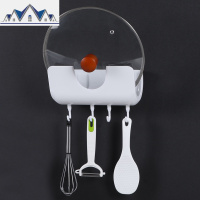 免打孔锅盖架放菜板的架子壁挂式厨房收纳用品砧板刀板置物架家用 三维工匠