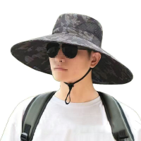 惠铁 加大遮阳帽户外防紫外线遮脸帽 夏季 个