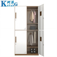 珂洋 更衣柜 咖白拆装四门 台