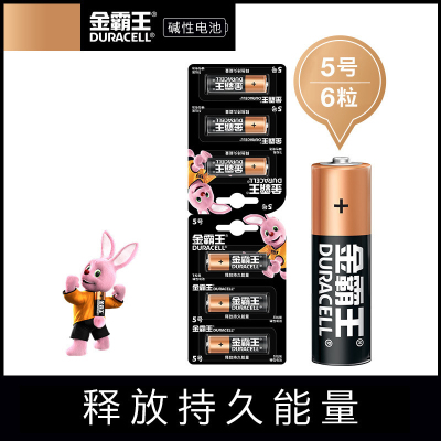 金霸王(Duracell)5号电池 LR6 AA 碱性干电池 6粒装