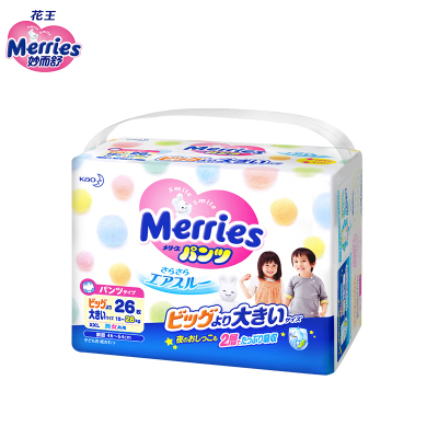 日本花王妙而舒婴儿学步裤超特大号(XXL)26片
