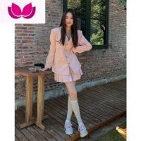 七斓春装女2023新款茶系穿搭整套盐系轻熟连衣裙子韩剧小香风职业套装