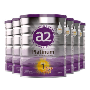 [效期至27年7月]6罐装 | 澳洲a2 白金版 幼儿配方奶粉1段(0-6个月)900g/罐 新西兰进口