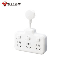 公牛(BULL)柔性转换插头/品字形一转六插座/无线转换/电源转换器 6位分控开关 GN-97333