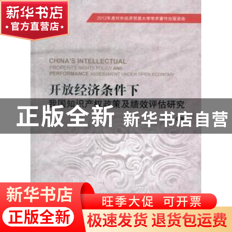 正版 开放经济条件下我国知识产权政策及绩效评估研究 孙娜著 对