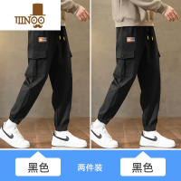 YANXU工装裤子男款秋季宽松束脚哈伦裤款潮牌运动裤青少年休闲长裤