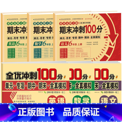 [全6册]语数英试卷+语数英全优冲刺卷 小学六年级 [正版]期末冲刺100分六年级上册语文数学英语试卷测试卷全套专项训练