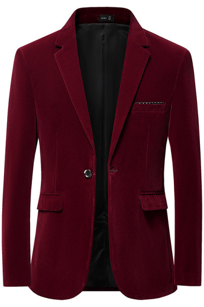 秋冬休闲商务正装灯芯绒西装男时尚外套正装婚礼礼服西服男西装
