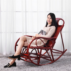 鑫环境 户外休闲藤椅真藤椅摇摇椅 老人藤摇椅 躺椅逍遥椅阳台休闲躺椅户外椅