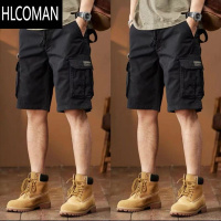 HLCOMAN美式工装五分裤男士潮牌夏季2025新款宽松复古直筒休闲短裤男