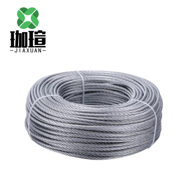 珈瑄 镀锌钢丝绳 多股细丝防旋转软油丝绳钢芯镀锌钢丝绳4mm单位:米