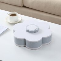 美帮汇零食分格盒干果盒带盖家用创意客厅茶几现代简约糖果盘瓜子收纳盒