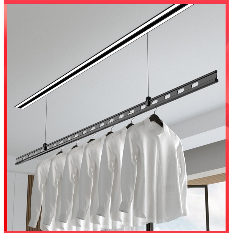 隐形电动晾衣架阳台内嵌入式顶装暗藏智能遥控升降家用自动凉晒杆