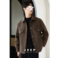 Jeep男装高定设计感男士外套春秋季2024新款韩版时尚翻领休闲夹克