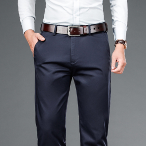 金盾(KIN DON)秋冬季休闲裤男商务男士中年直筒宽松冬天厚款男西裤男裤子