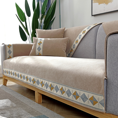 木儿家居雪尼尔沙发垫四季防滑布艺家用客厅简约现代高档轻奢沙发套罩