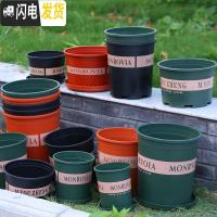 三维工匠经典加仑花盆特大号绿萝盆栽加厚小花盆阳台月季玫瑰树脂塑料花盆 矮款1加仑[10个装]10送2 不含托盘花盆容器