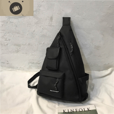 三角包水滴包学生工装单肩书包后背斜挎胸包男大容量运动骑行背包艾狄伊娃斜挎包男