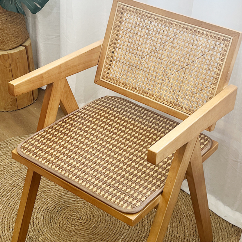 昕蓝梦 夏季冰丝藤防滑透气坐垫椅垫厚2cm 45*45cm 个