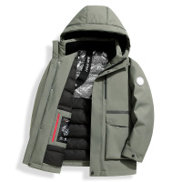 新国标鹅绒羽绒服冬季新款中长连帽加厚防寒保暖户外男士羽绒外套