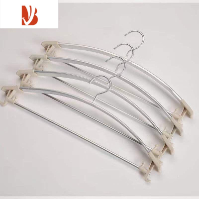 三维工匠太空铝合金防滑挂衣架家用衣撑晾衣架子成人大衣挂干湿通用