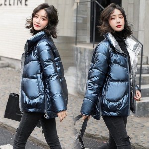 亮面羽绒棉棉衣女冬装新款女式韩版面包服立领棉袄外套女棉服_773