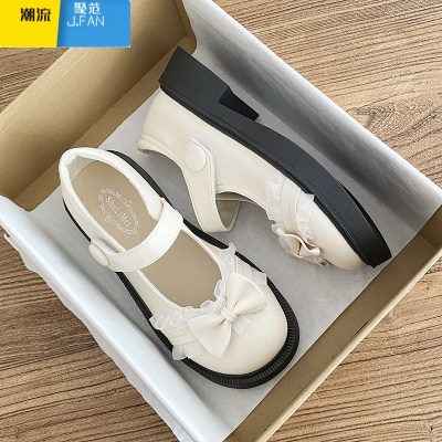 聚范日系蝴蝶结jk小皮鞋女2024新款夏季百搭复古学院风玛丽珍单鞋配裙