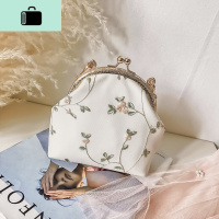 韩版时尚小包包女2020新款潮手提单肩包个性复古斜挎包百搭贝壳包NEW LAKE 白色女斜挎包