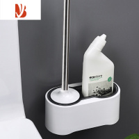 三维工匠马桶厕所刷软毛刷子长柄角清洁套装免打孔马桶刷挂墙式卫生刷