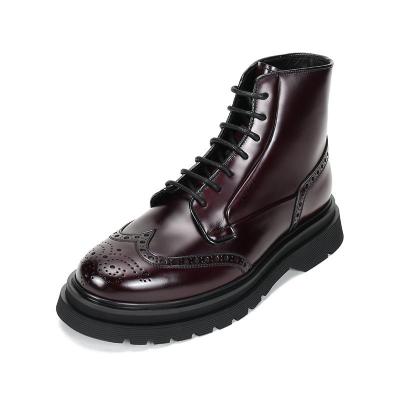 PRADA普拉达男士皮革系带靴子短靴2TE138B4L