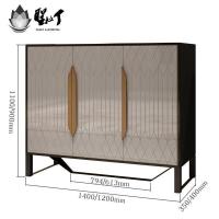 森美人鞋柜轻奢入户隔断柜美式实木玄关柜现代厅装饰柜别墅鞋柜