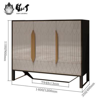 森美人鞋柜轻奢入户隔断柜美式实木玄关柜现代厅装饰柜别墅鞋柜