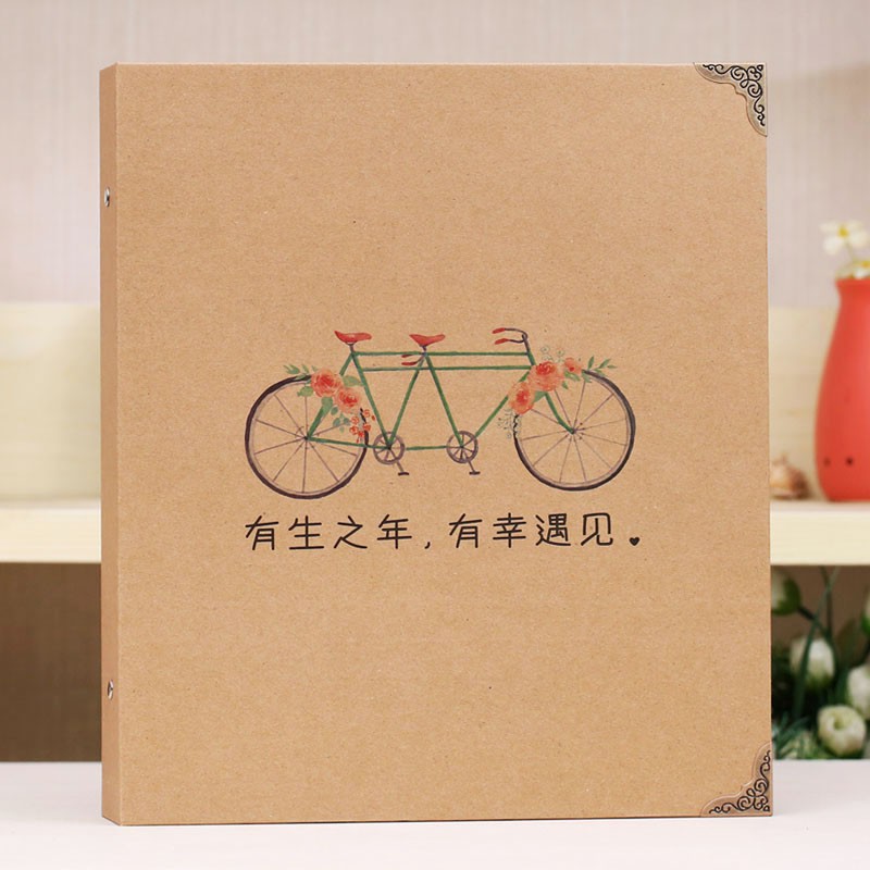 diy相册创意网红本情侣送男友 三 daydayup[a4-20内页]送白纸 配件