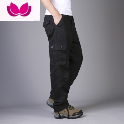 七斓工装裤男潮牌宽松休闲裤加肥加大劳保裤耐磨多口袋干活长裤男