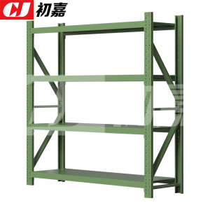 初嘉(CJ)仓储货架库房置物架重型货架军绿色主架1500*500*2000mm/300kg