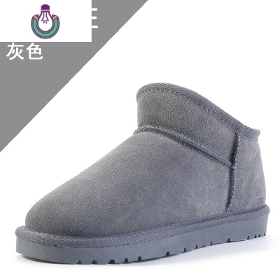 FISHBASKET2020冬季新款周冬雨同款雪地靴女百搭加绒保暖一脚蹬学生面包棉鞋靴子