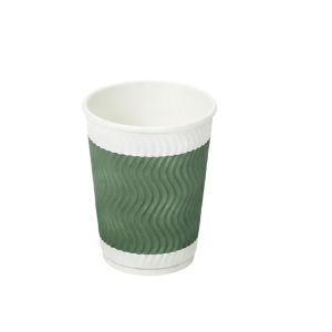 山之只 绿色瓦楞杯 不含盖300ml 个