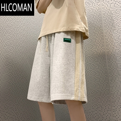 HLCOMAN2025新款运动短裤男夏季薄款潮牌宽松中裤美式复古外穿休闲五分裤