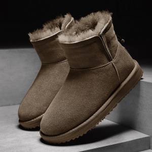 冬季新款男款高筒加绒雪地靴休闲户外运动保暖防寒套脚棉鞋男鞋