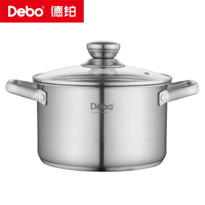 德铂汤锅304不锈钢复底煲汤锅加高宽电磁炉明火通用DEP-606 尼尔 20cm