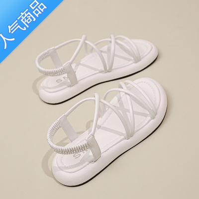 SUNTEK罗马凉鞋女款夏季2023年新款仙女风孕妇软底平底沙滩鞋配裙子