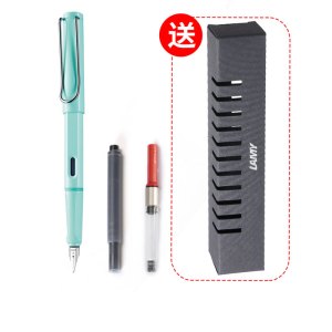 德国原装LAMY凌美马卡龙粉色绿色蓝色钢笔送礼限量色safari狩猎者系列墨水笔粉嫩清新学生笔 EF尖0.4mm