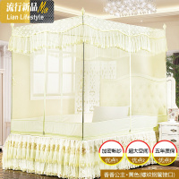 蚊帐 三开1.8拉链坐床式方顶蒙古包加密支架宫廷1.5m床 三维工匠