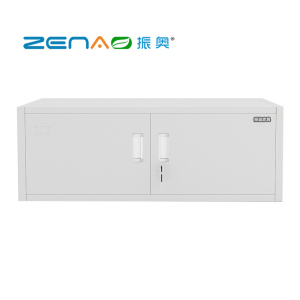 振奥 单节柜矮柜办公资料办公室柜带锁柜子文件柜顶柜390x390x850mm 银色