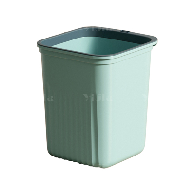 翌嘉YJ4122022 垃圾桶家用大容量客厅厕所卧室厨房宿舍办公室压圈纸篓 方形8L蓝色