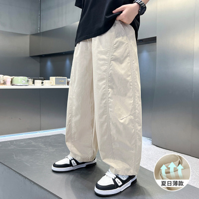 男童薄款裤子2026新款夏季儿童装男孩宽松休闲防蚊裤大童夏装长裤