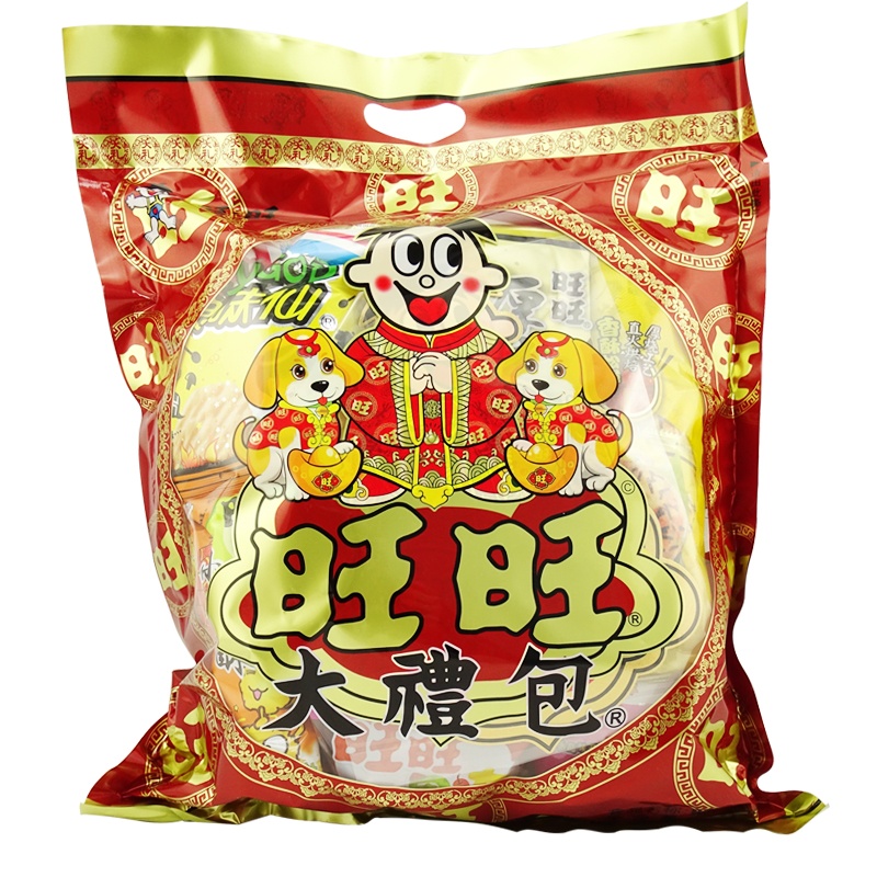 旺旺年货大礼包 650g 仙贝雪饼新年礼盒 巧克力糖果饼干拜年零食组合