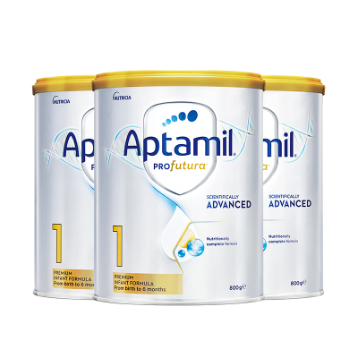 有效期到28年1月-3罐装 | Aptamil 澳洲爱他美 白金版 (土豪金)1段婴幼儿配方奶粉(0-6个月)800g